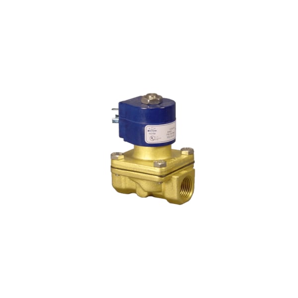Solenoid Valve, 2-Way, 1 in Pipe Size, 24V DC, Diaphragm, Pilot Operated, Brass, FKM
